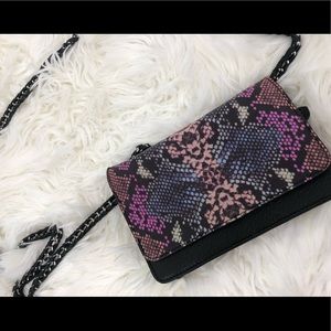 Black snakeskin Aimee Kestenberg crossbody bag